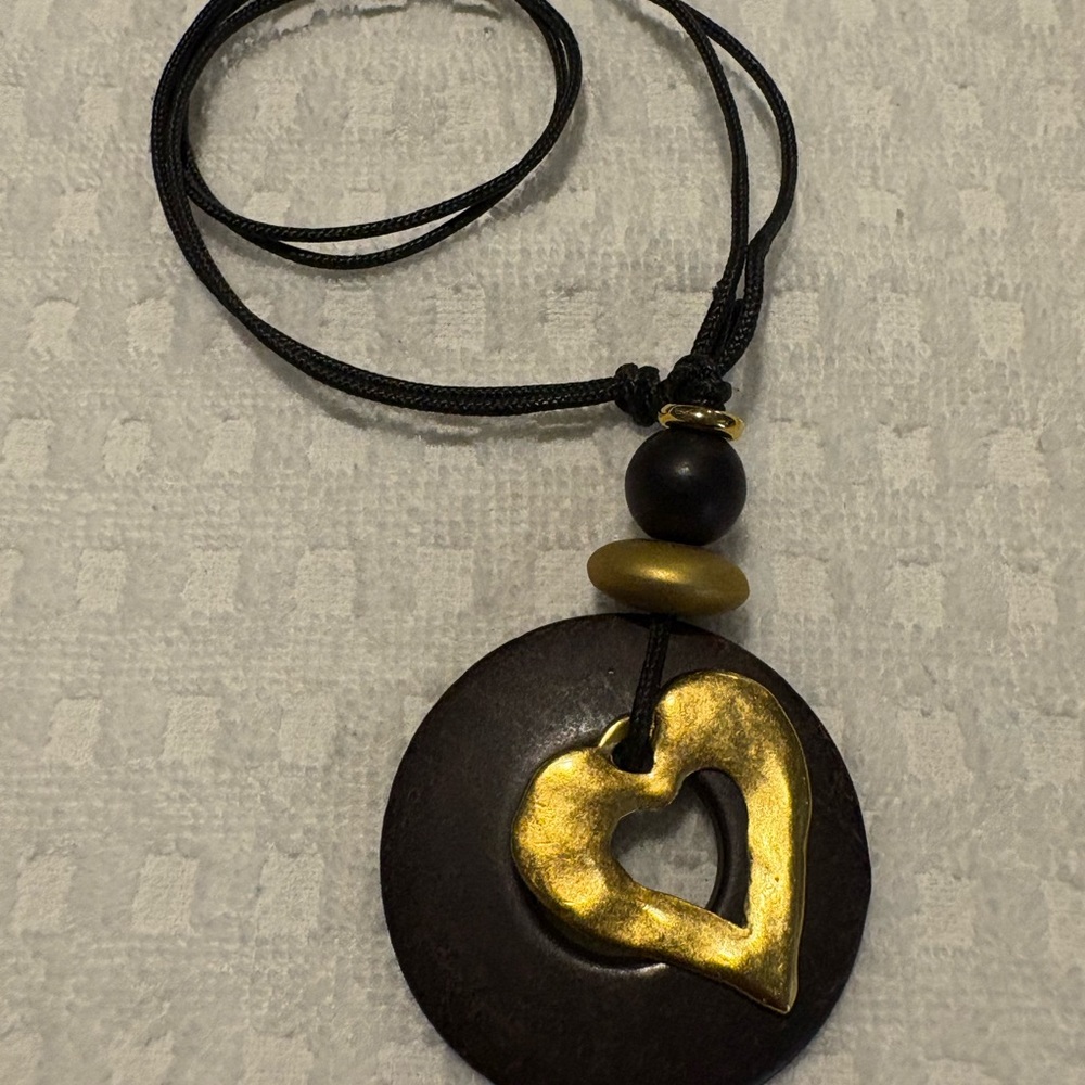 2- Elegant Brown and Gold Pendant Necklaces - Picture 2 of 2